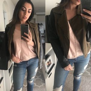 Jackets & Coats - Olive Green & Black Jacket Jackets & Coats - Olive Green & Black Jacket